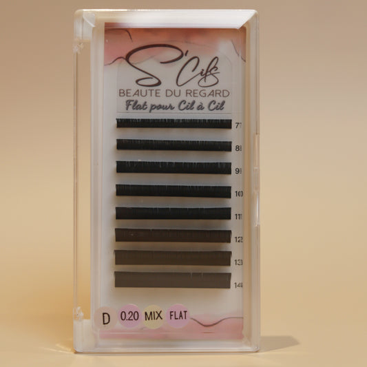 flat cil à cil. extensions de cil produit mix