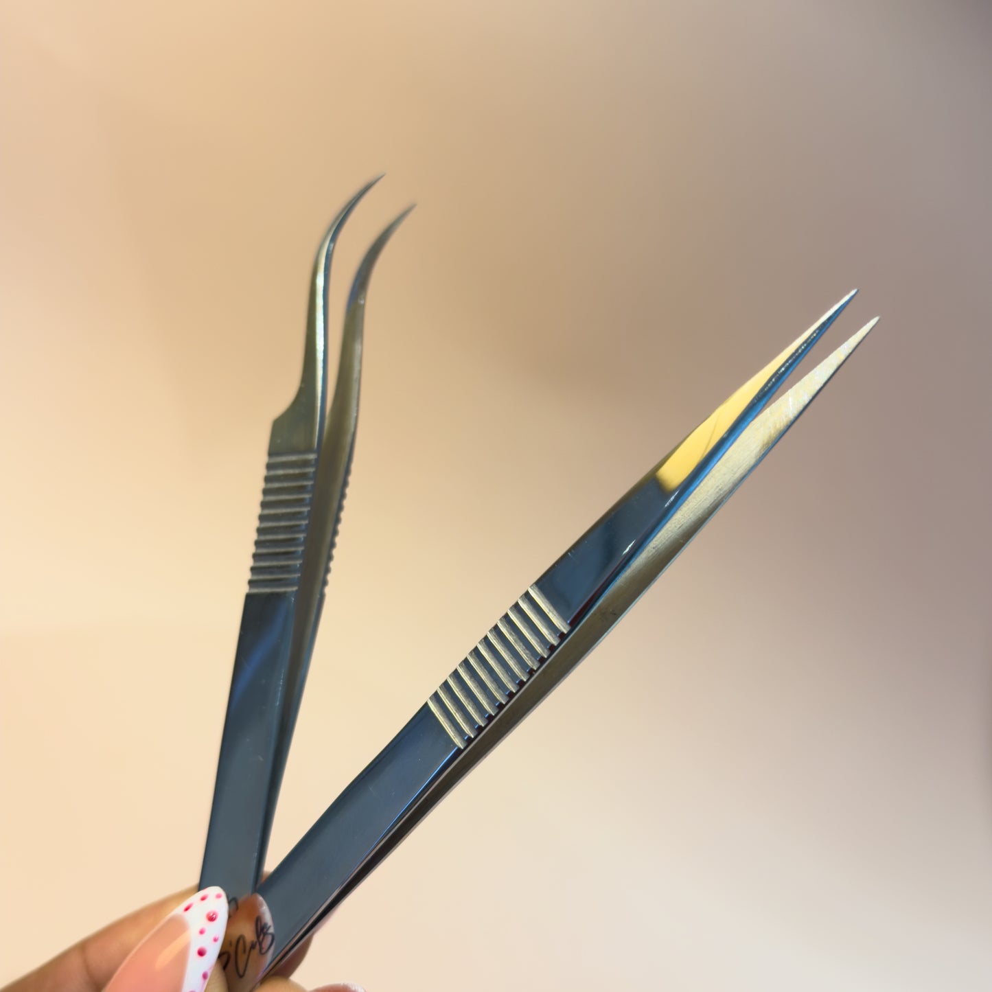 pince professionnelle extensions de cils ( pointe droite) précision